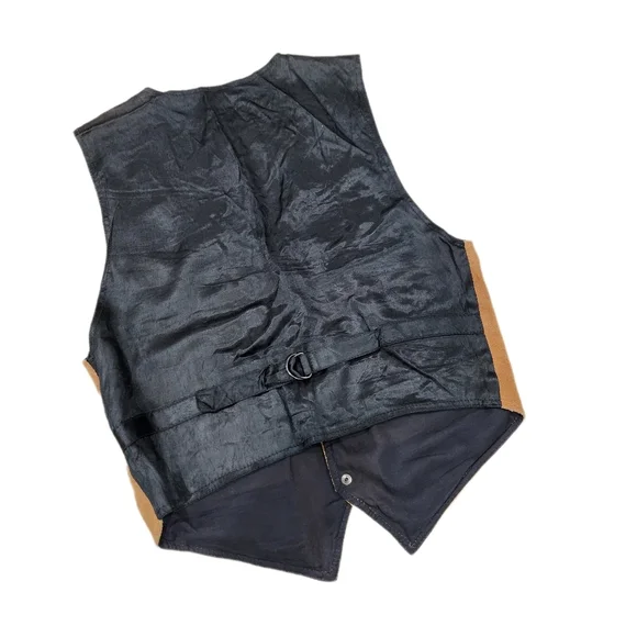 VINTAGE PARAGRAFF Suede leather Vest, Tan , Men's Medium - Picture 2 of 3